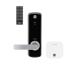 YALE UNITY ENTRANCE LOCK FIRE RATED SILVER WITH CONNECT PLUS HUB 2 & SMART KEYPAD