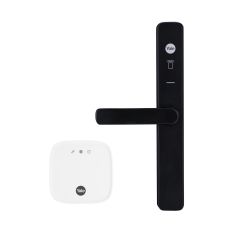 YALE UNITY SECURITY SCREEN DOOR LOCK MATT BLACK WITH CONNECT PLUS HUB 2