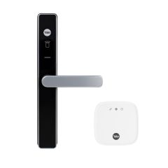YALE UNITY SECURITY SCREEN DOOR LOCK SILVER WITH CONNECT PLUS HUB 2